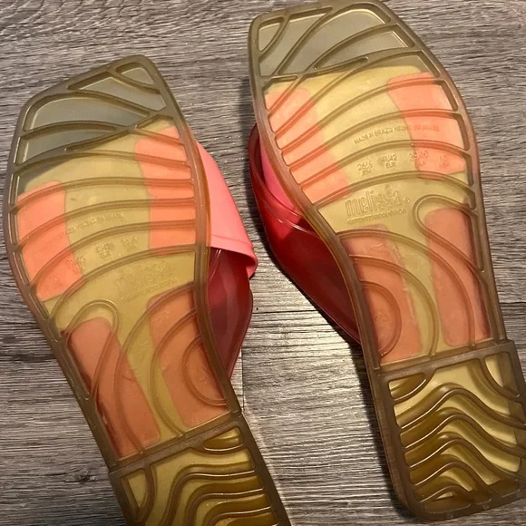 Melissa Pink and Purple Sandals Minimalist Design - Picture 3 of 4